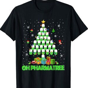 Oh Pharmatree Christmas Tree Pharmacy Medication Pharmacist T-Shirt